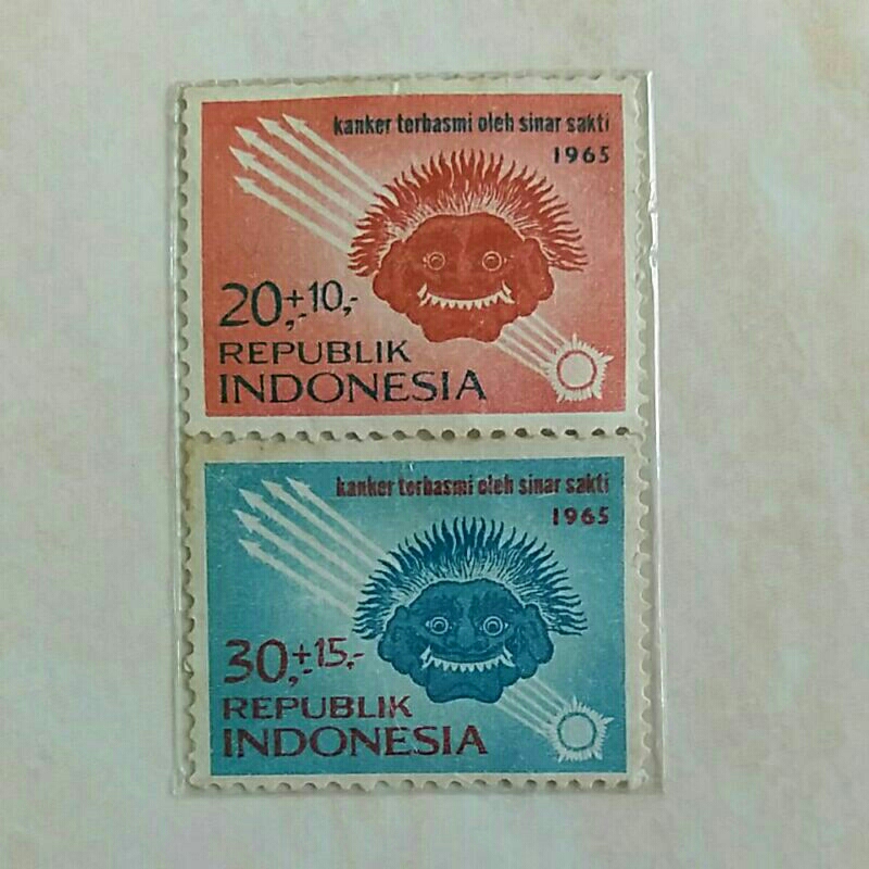 

(AC) Perangko Indonesia 1965 Anti Kanker Set Lengkap 2pcs Mint