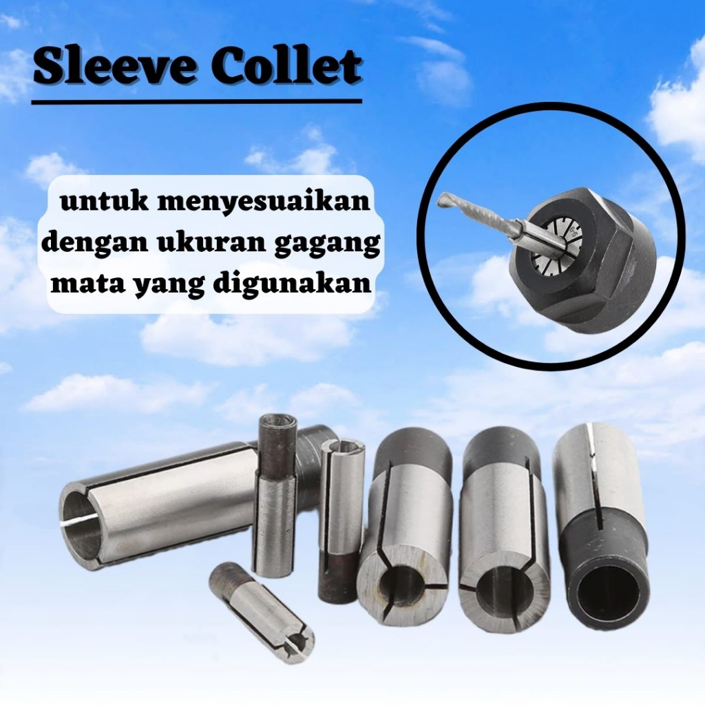 ms7 Adapter Collet Lurus untuk router bit sleeve collet
