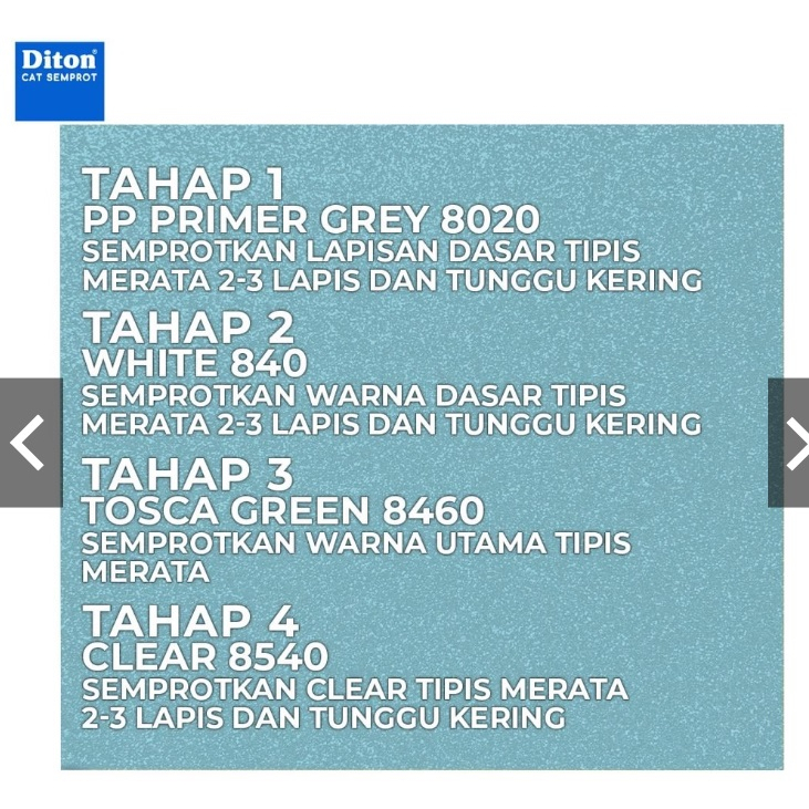 SOLID COLOURS DITON Spray Paint Acrylic Lacquer Paint Pilox Pilok Cat Semprot - 8460 TOSCA GREEN / HIJAU TOSCA (300cc / 300ml)