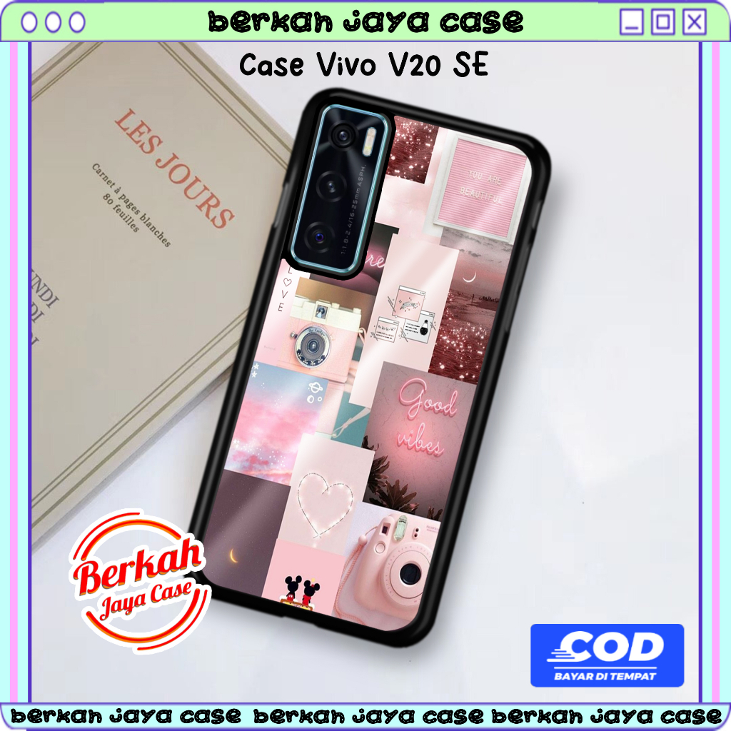 Casing HP VIVO V20 SE Kesing Motif ASTHE PINK CaseHp Termurah Terbaru Softcase Hardcase Premium Glos
