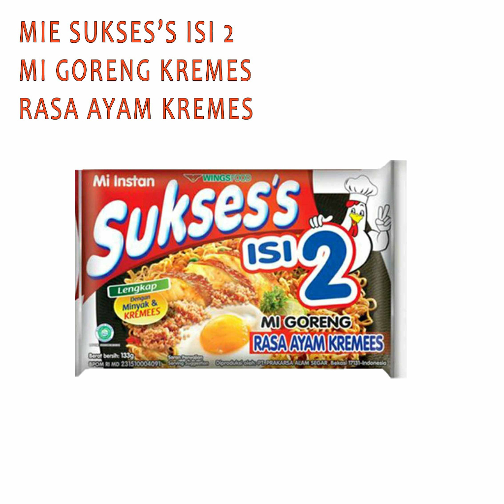 Mie sukses isi 2 * goreng * ayam keremes