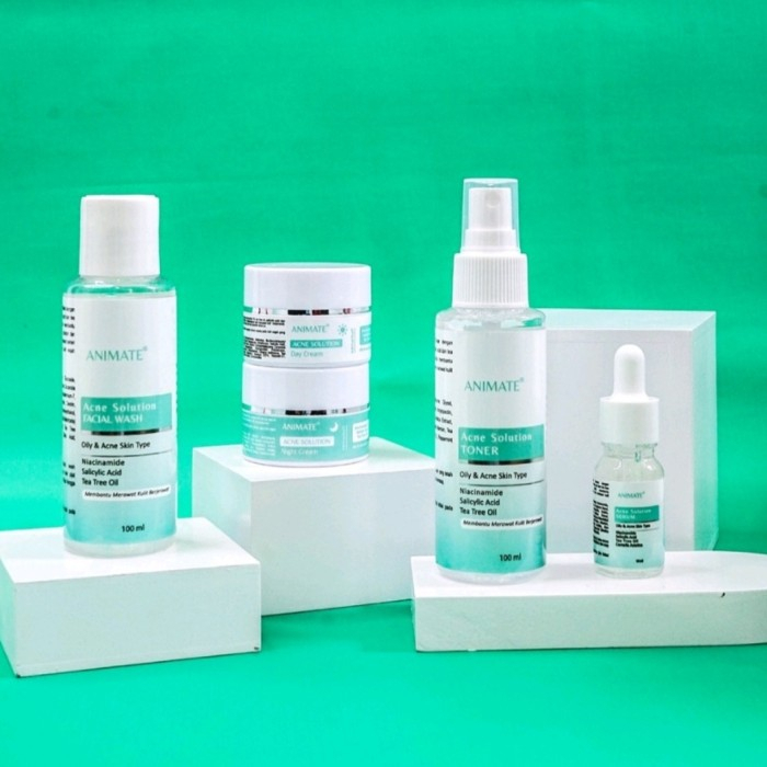 ANIMATE ACNE SOLUTION SERIES 5 IN 1 ORIGINAL PAKET SKINCARE JERAWAT