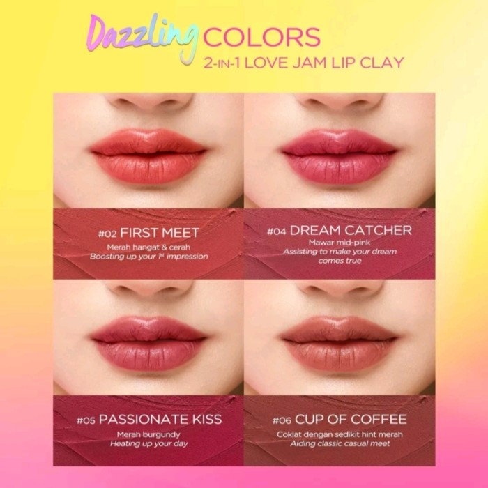 DAZZLE ME 2 IN 1 LOVE JAM LIP CLAY SERIES LIP CREAM LIP MATTE LIPSTICK