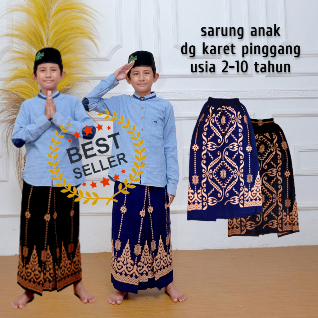 SARUNG ANAK USIA 2-10 TAHUN /SARUNG INSTAN MOTIF BATIK / SARUNG INSTAN ANAK LAKI LAKI MODEL ROK / SA