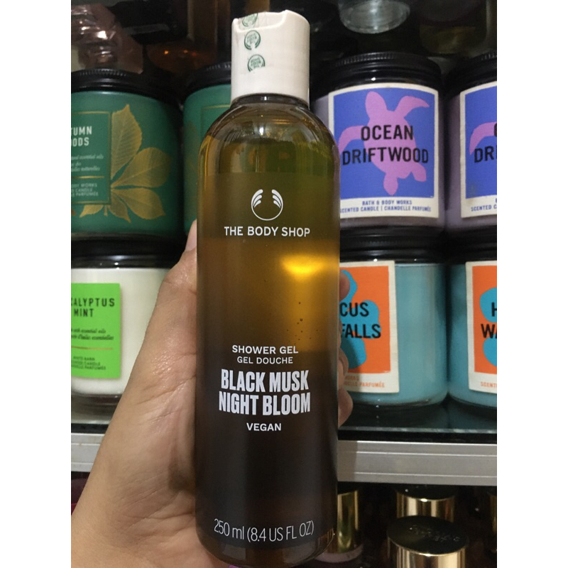 The body shop tbs shower gel black musk night bloom 250ml original 100%