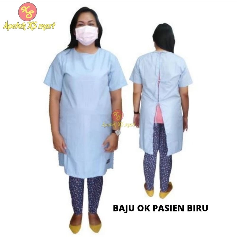 ONEMED BAJU OK PASIEN BIRU BAJU UNTUK OPERASI PASIEN
