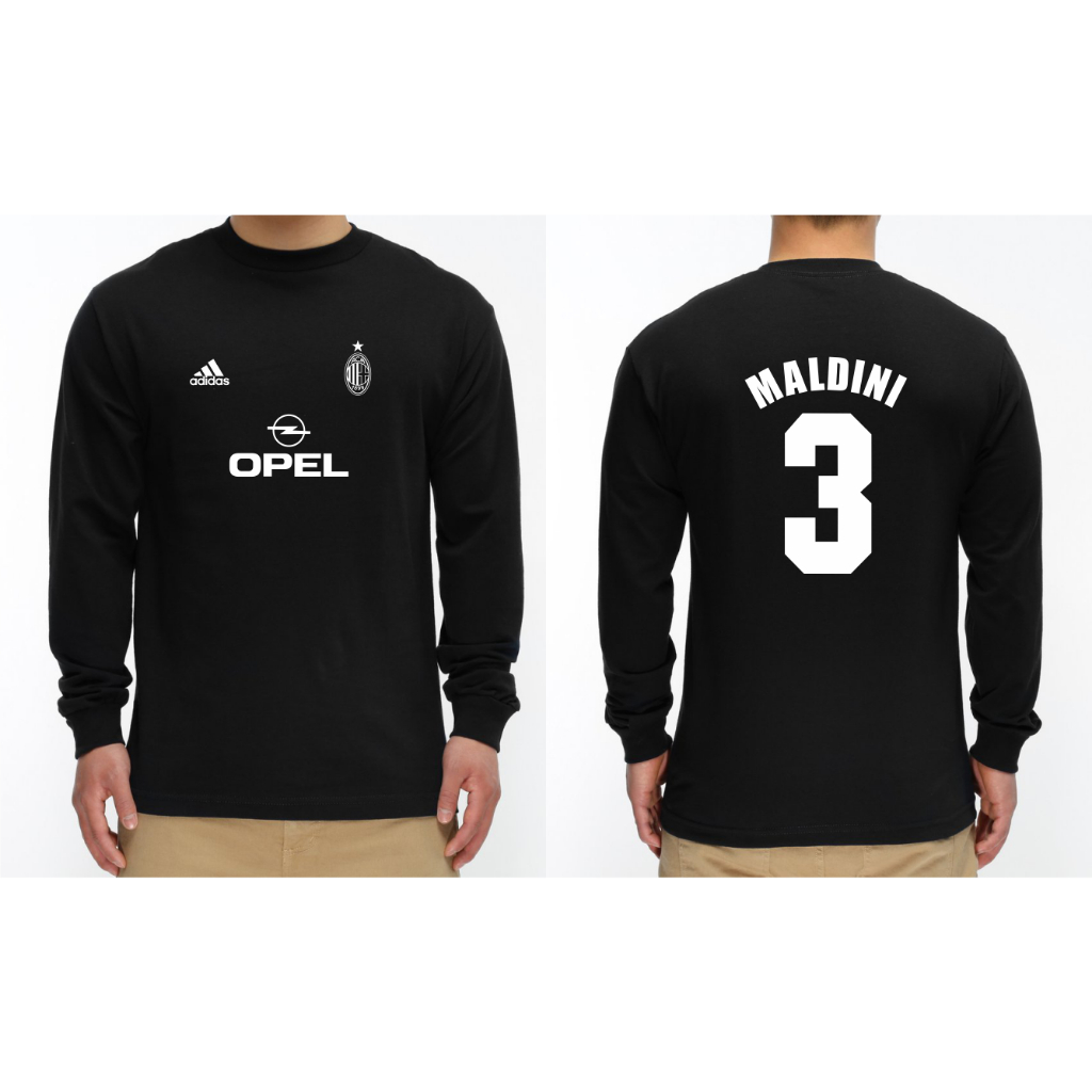 T-SHIRT KAOS AC MILAN 1999 MALDINI LENGAN PANJANG