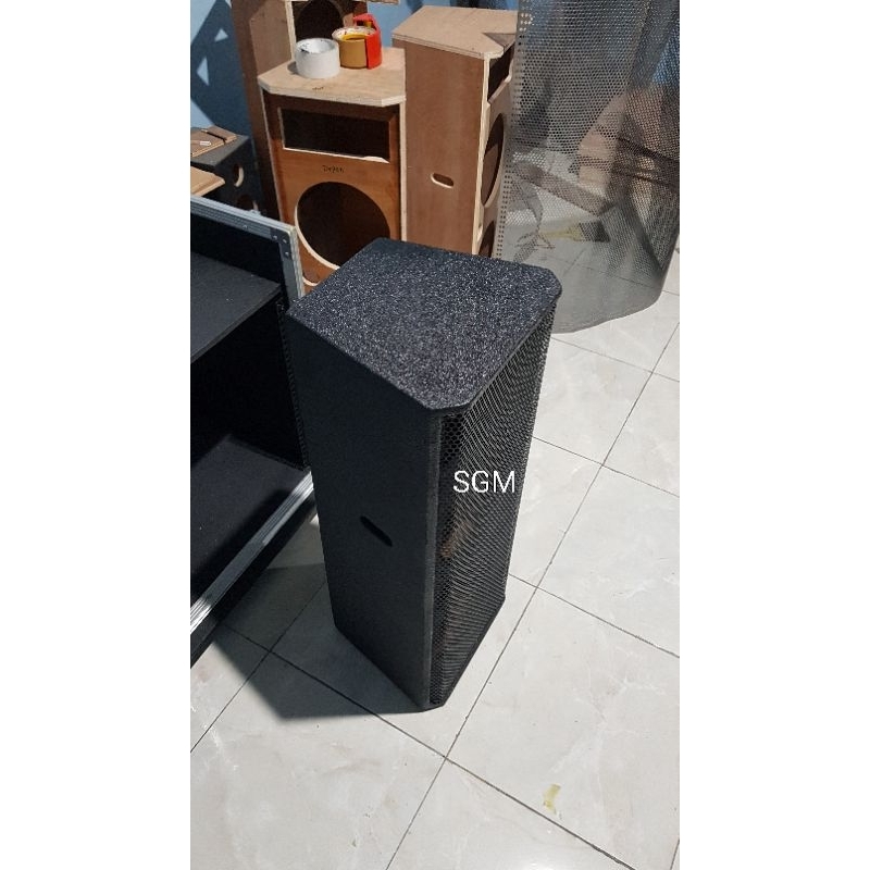 Box speaker 8 inch double dan lubang kit power aktif