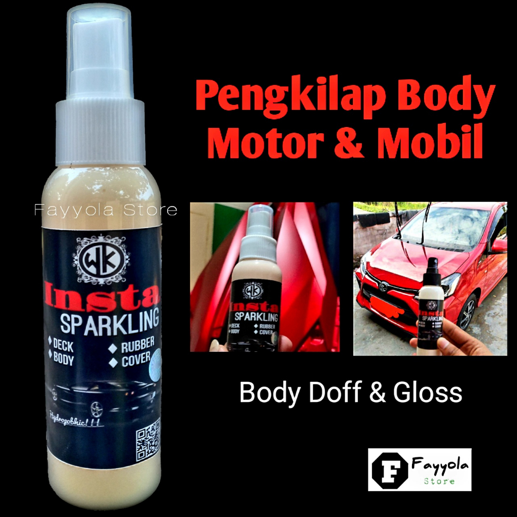 Paket 2 botol pengkilap motor / Insta Sparkling pengkilap kendaraan