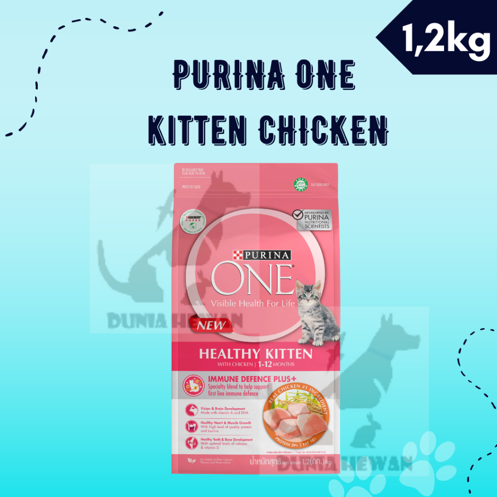 MAKANAN KUCING PURINA ONE HEALTHY KITTEN CHICKEN 1.2KG 1.2 KG 1,2 KG 1,2KG