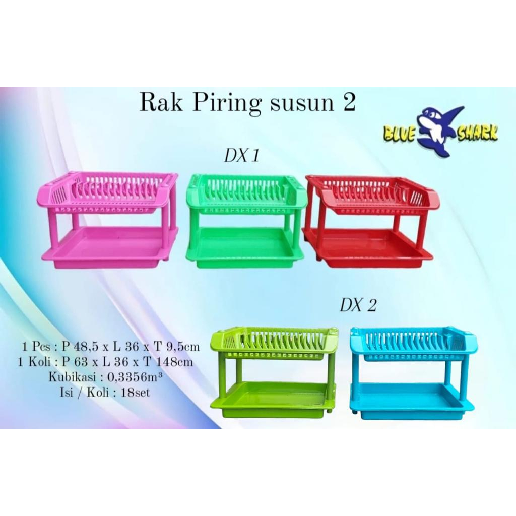 Rak Piring Plastik susun 2 / Rak Plastik / Rak Watafel