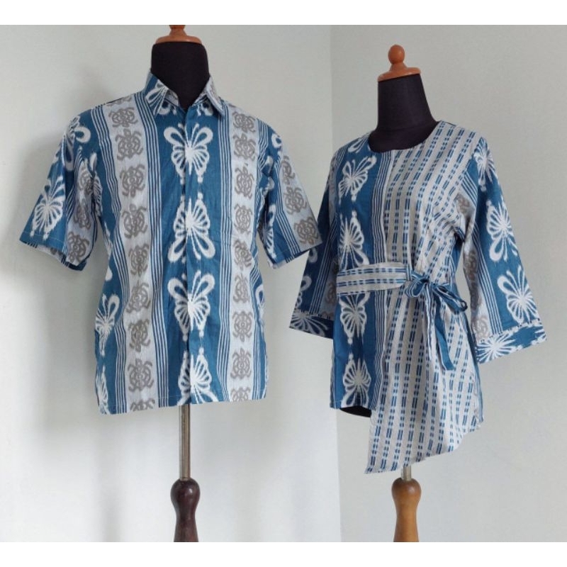 Couple Batik Pasangan Terkini / Atasan Batik Pria Wanita Terkini