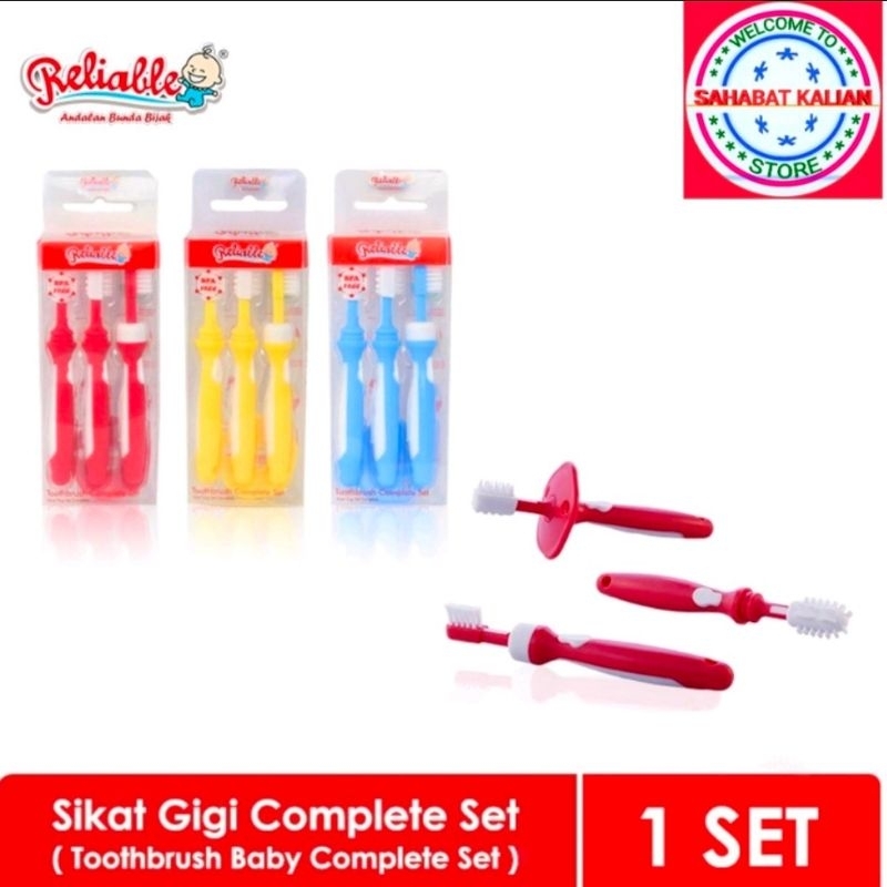 RELIABLE SIKAT GIGI BAYI COMPLETE SET 3 IN 1