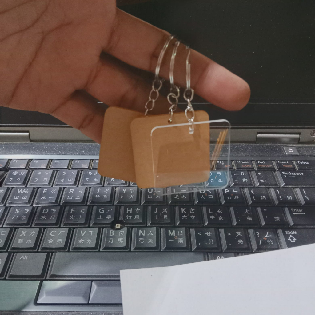 Gantungan Kunci Bulat Bahan Akrilik Berbagai Ukuran