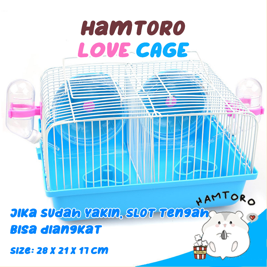 Hamtoro Love Cage Kandang Double untuk Hamster Kawin