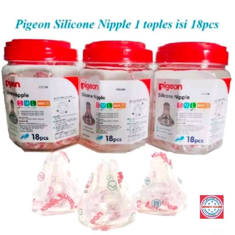 PIGEON DOT BAYI SILICONE NIPPLE S M L