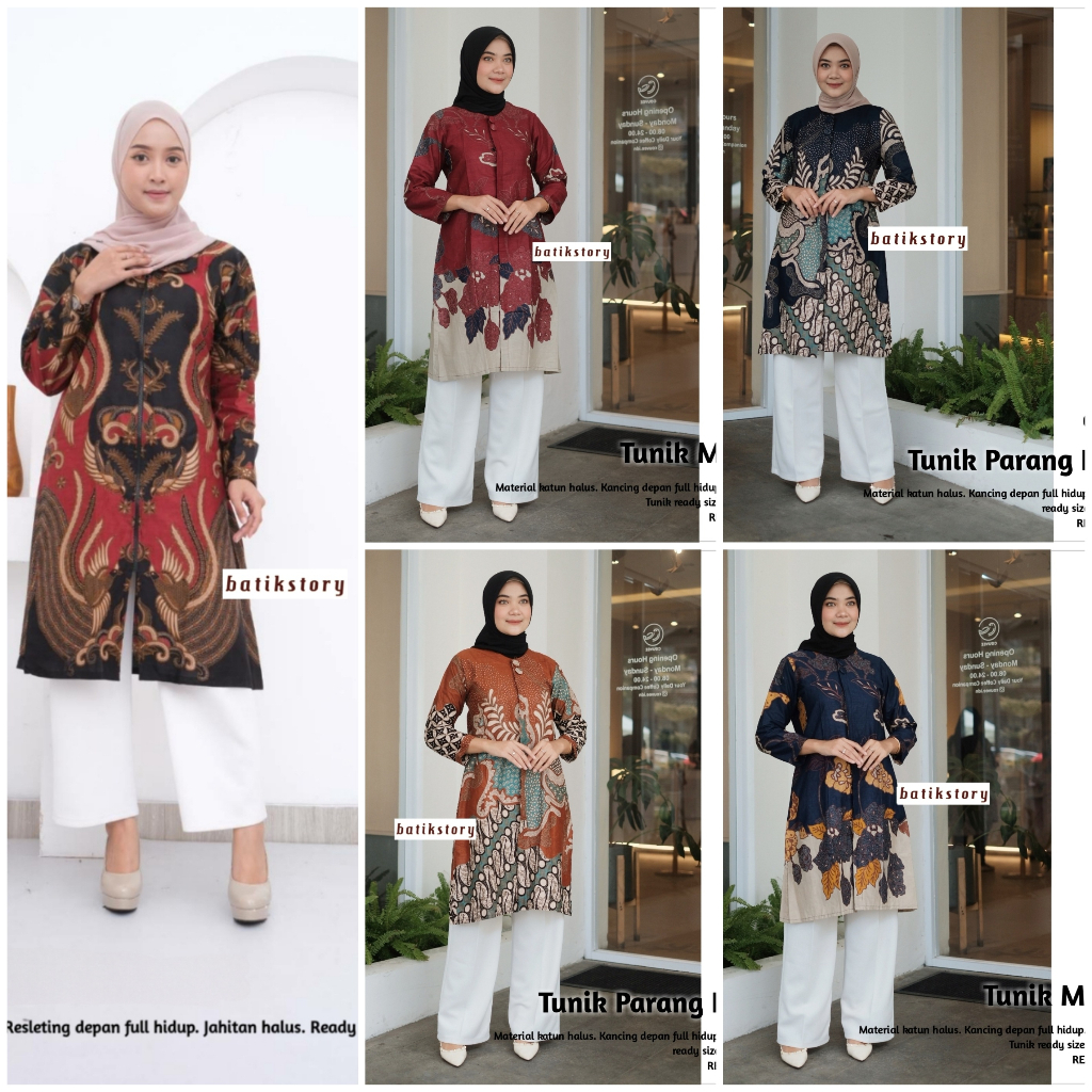 Dress Batik Tunik Batik Premium Batik Solo Tunik Katun Halus