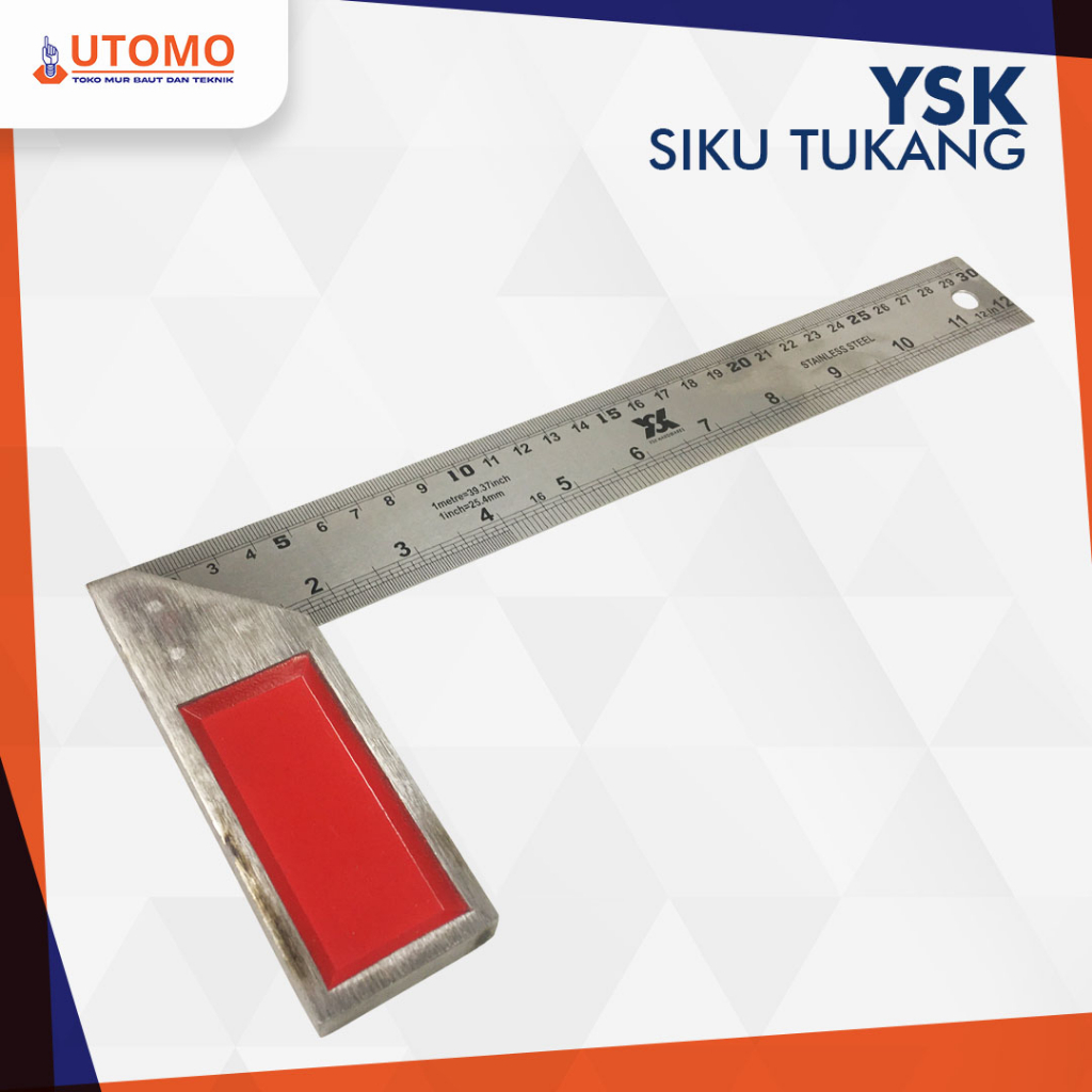 

Penggaris Siku Tukang 30 Cm Stainless Pasekon Pengaris Angle Square
