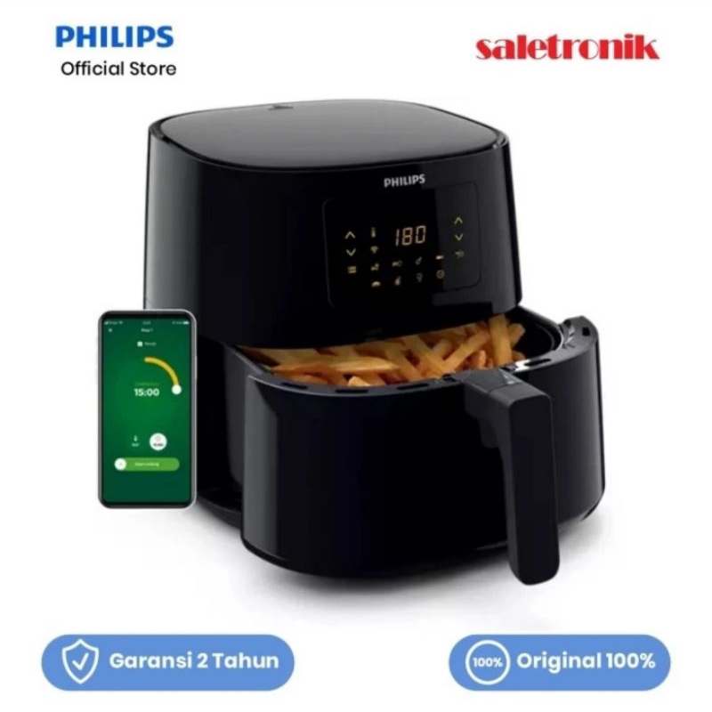 Philips Hd9280/90 - Philips Air Fryer XL Kapasitas 6,2 Liter HD 9280 Hitam