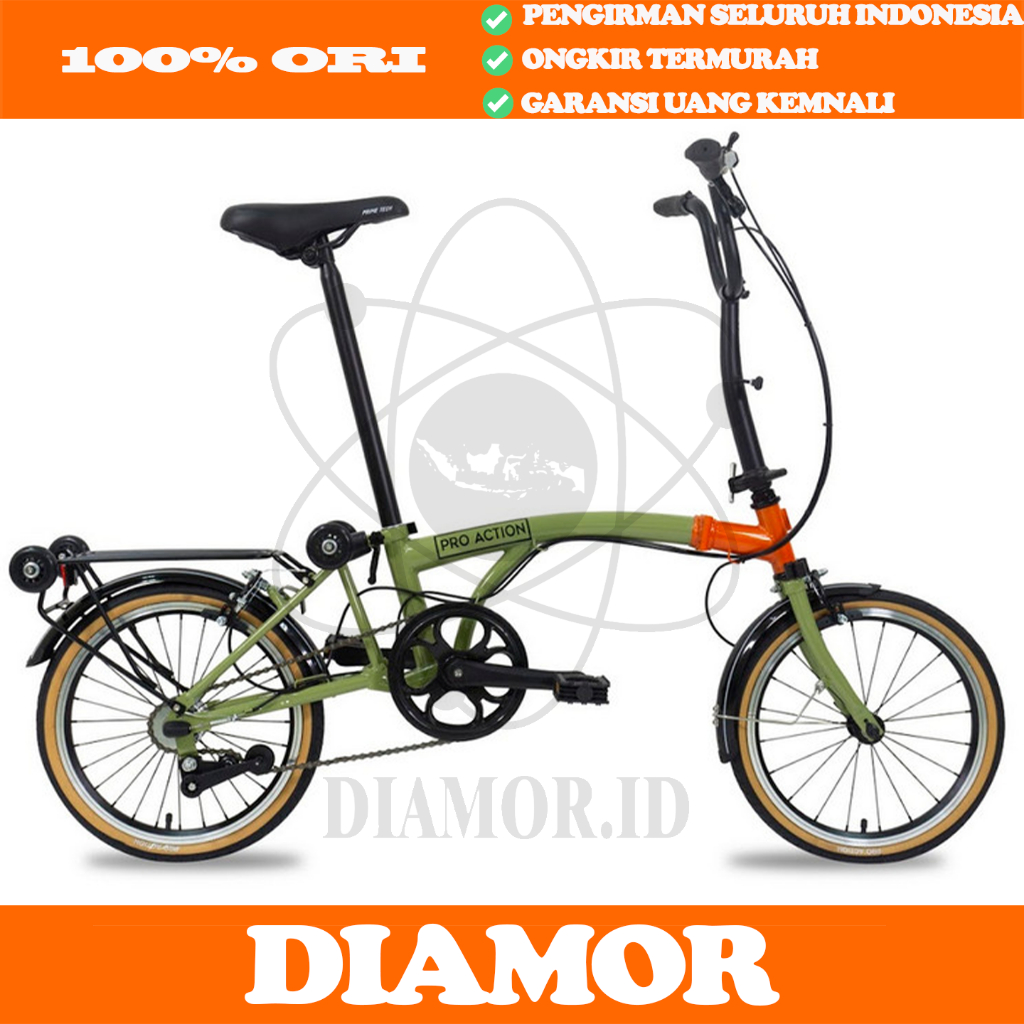 PRO ACTION PARROT Sepeda Lipat 16 inch Chromoly 5 Speed