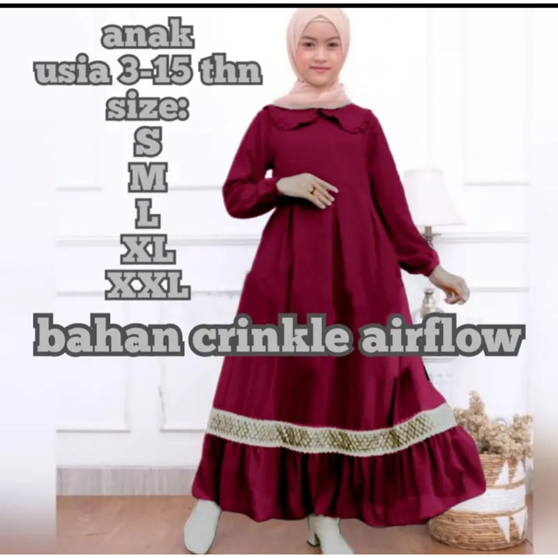 PROM0 Gamis Anak Perempuan / Gamis Terbaru 2023 / Baju Gamis Anak Perempuan / Baju Muslim Anak Perem