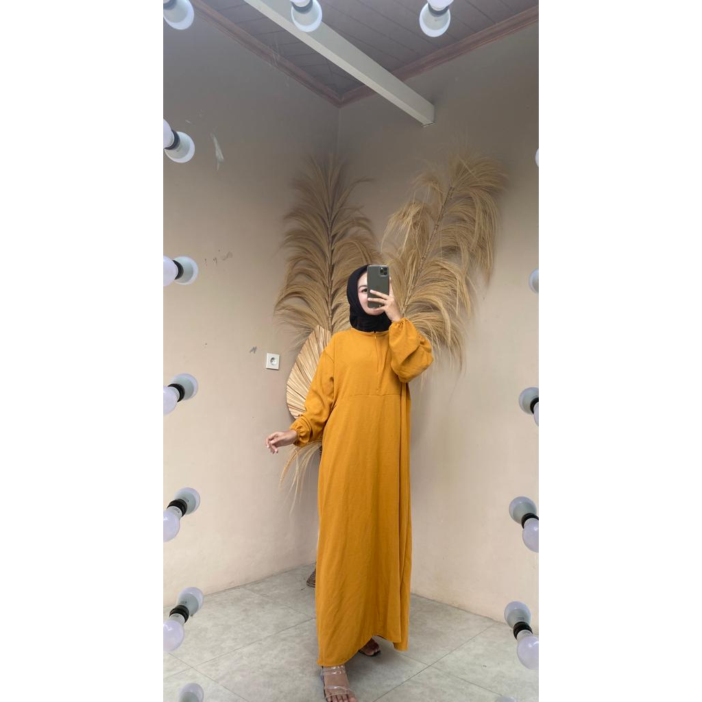 Khansa Dress muslim crinkle / Dress muslim crinkle busui