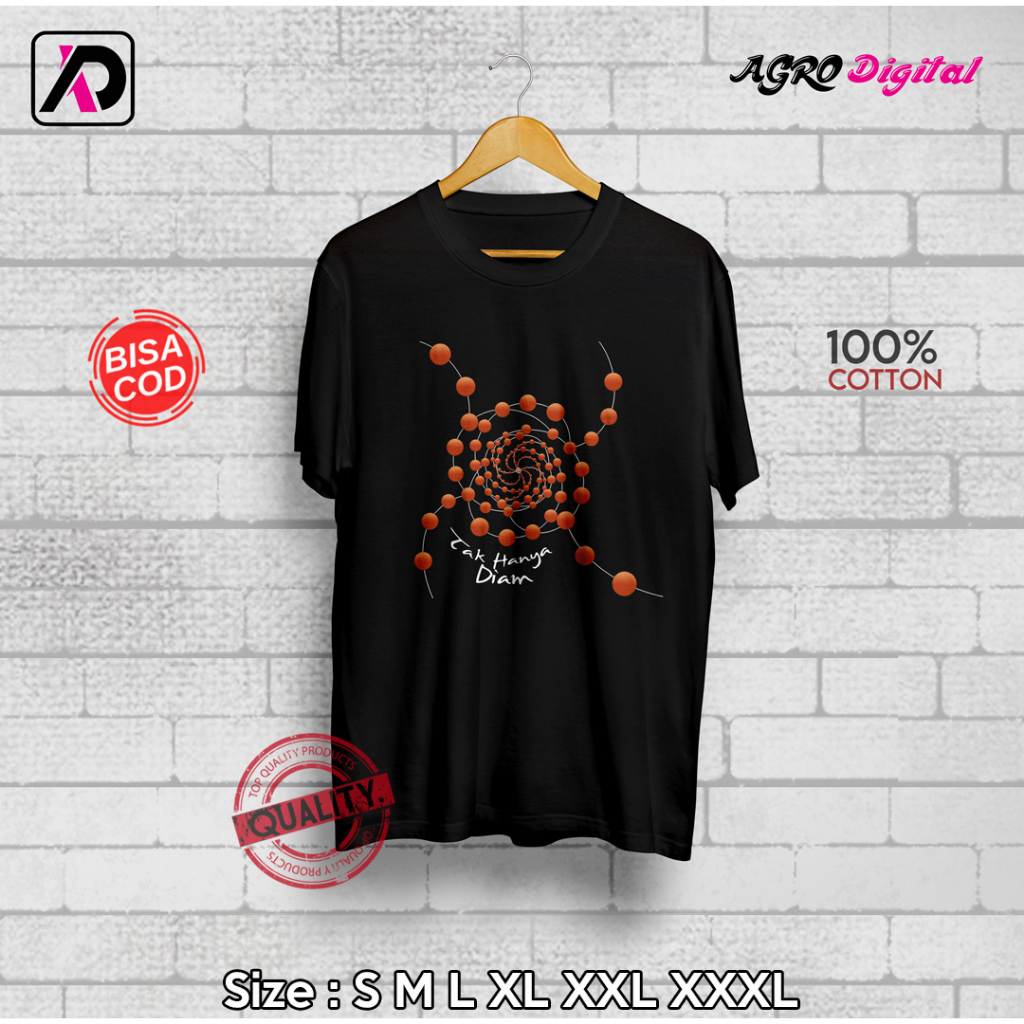 Kaos Custom Padi Tak Hanya Diam | Kaos Distro (Bisa Desain Sesukamu)