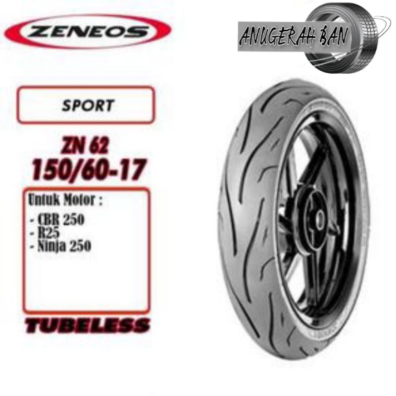 Ban Luar 150 60 x 17 ZN62 TL Zeneos  - 150 60 17 Tubless - ZN 62 series
