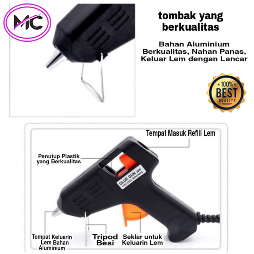 Alat Lem Tembak Besar Kecil Tembakan Glue Gun Tembakan Lem Bakar 20 Watt 40 Watt