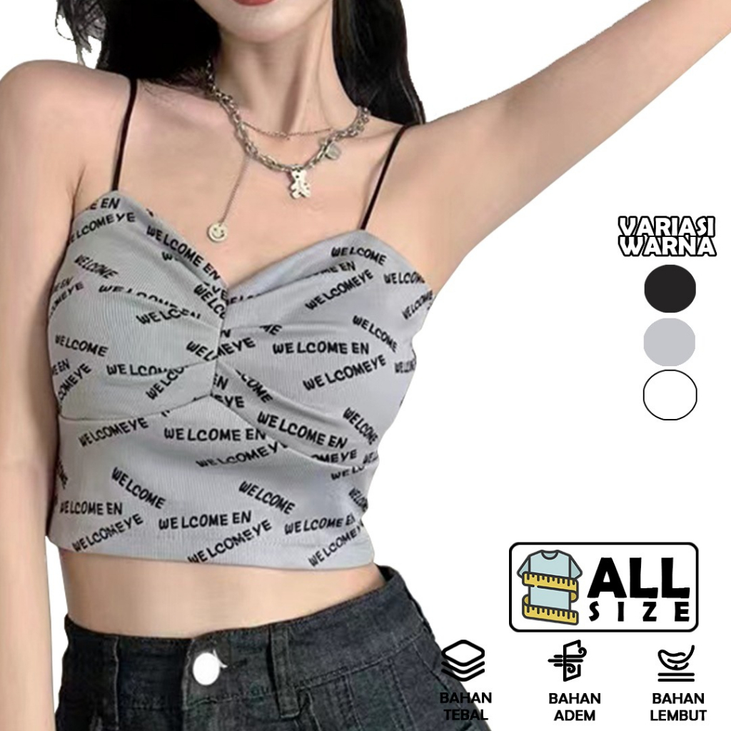 Tank Top Korean Style Women's Top Shirt Crop Top - JACKWEENIE