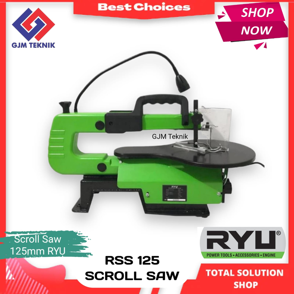 Mesin Gergaji Scroll Saw Ryu RSS125 - Scroll Saw Potong 50mm RYU - Mesin Gergaji RYU - Scroll Saw Mu
