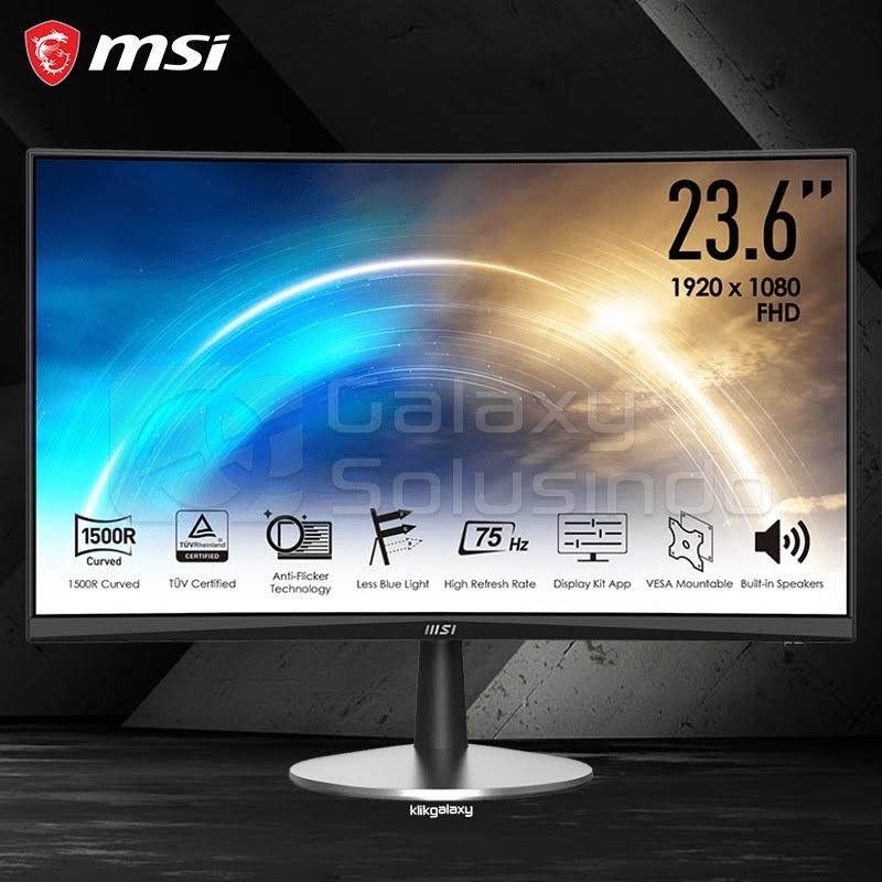 Monitor MSI LED PRO MP242C-Curved Full HD 24&quot; inch 75Hz FHD