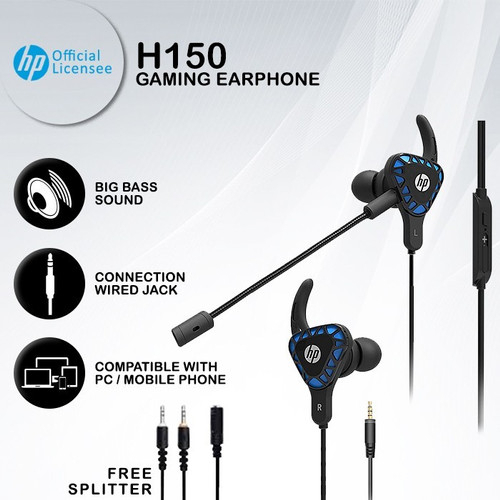 Headset Earphone Gaming HP H150 Original
