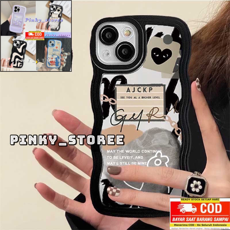 SOFTCASE WAVE INFINIX HOT 20i/ HOT 20S/ SMART 7/ SMART 6PLUS/ SMART 6NFC/ SMART 6HD/ SMART 5/ SOFT CASE GELOMBANG/ CASING WAVY + PROTECTOR CAMERA MOTIF DORAEMON/ FLOWER/ ZEBRA/ LOVEBLACK