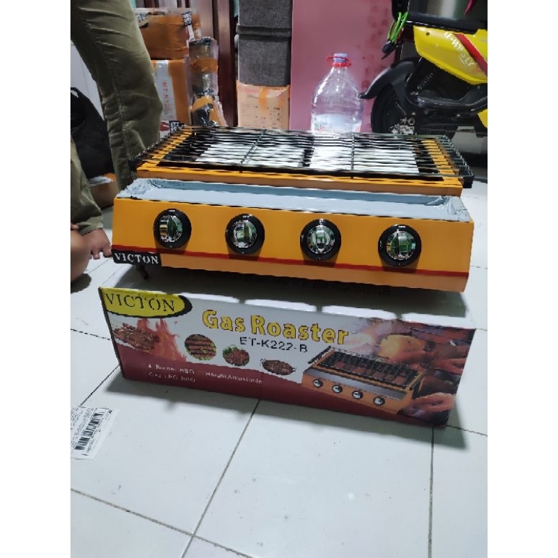gas roaster bbq bakaran 4 tungku merek victon