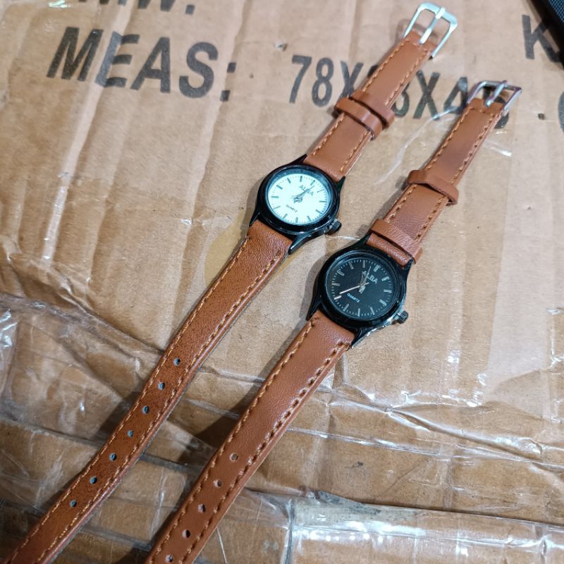 jam tangan wanita tali kulit diameter kecil