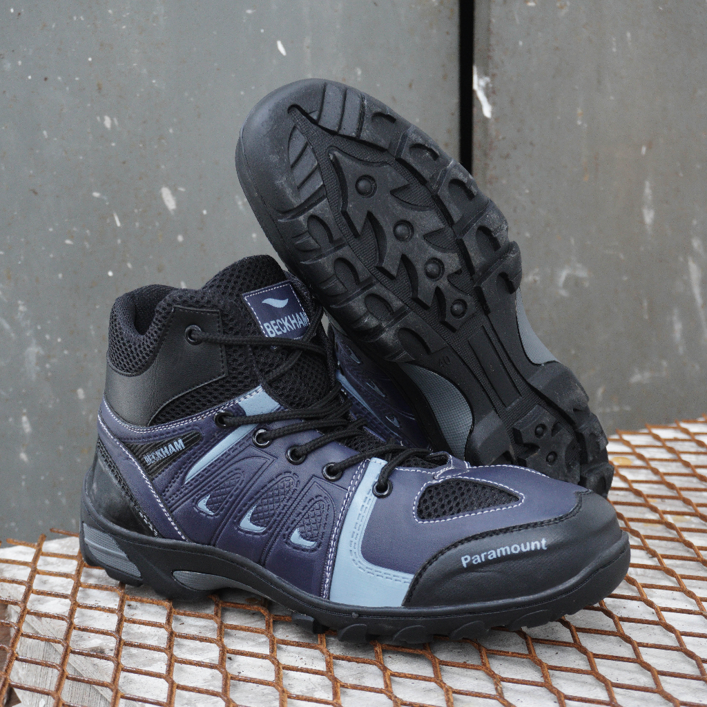 Sepatu Safety Boots Gunung Hiking Beckham Paramount Pria Wanita Murah &amp; Terbaru