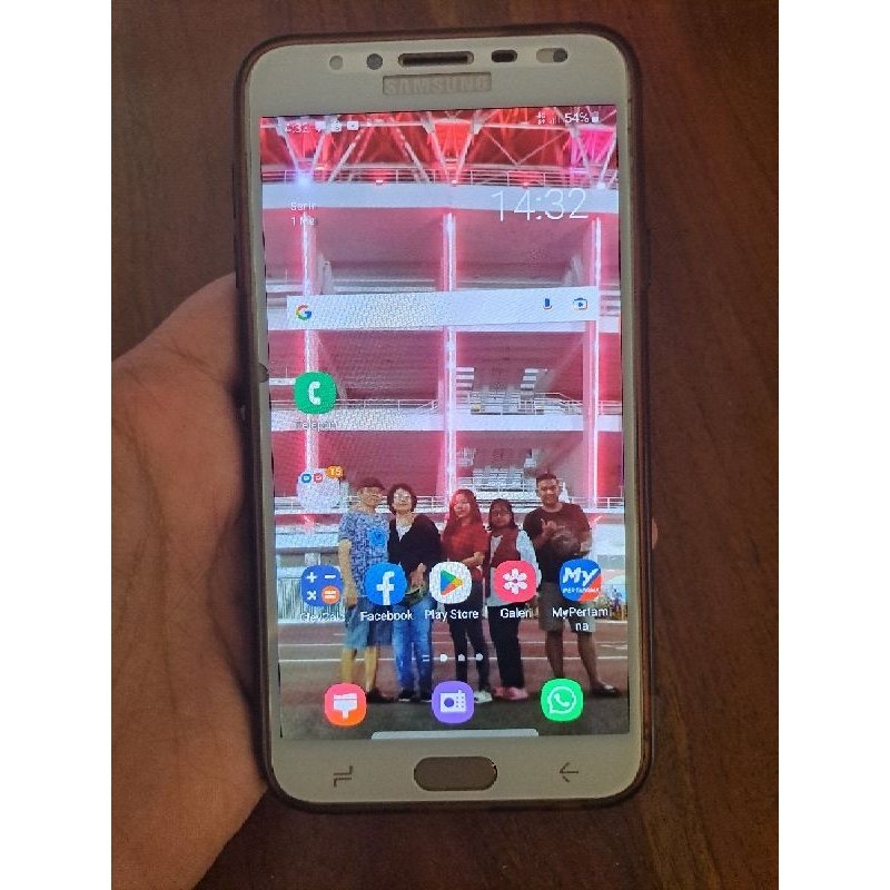 SAMSUNG J4 Prime Second - White + Softcase Maroon