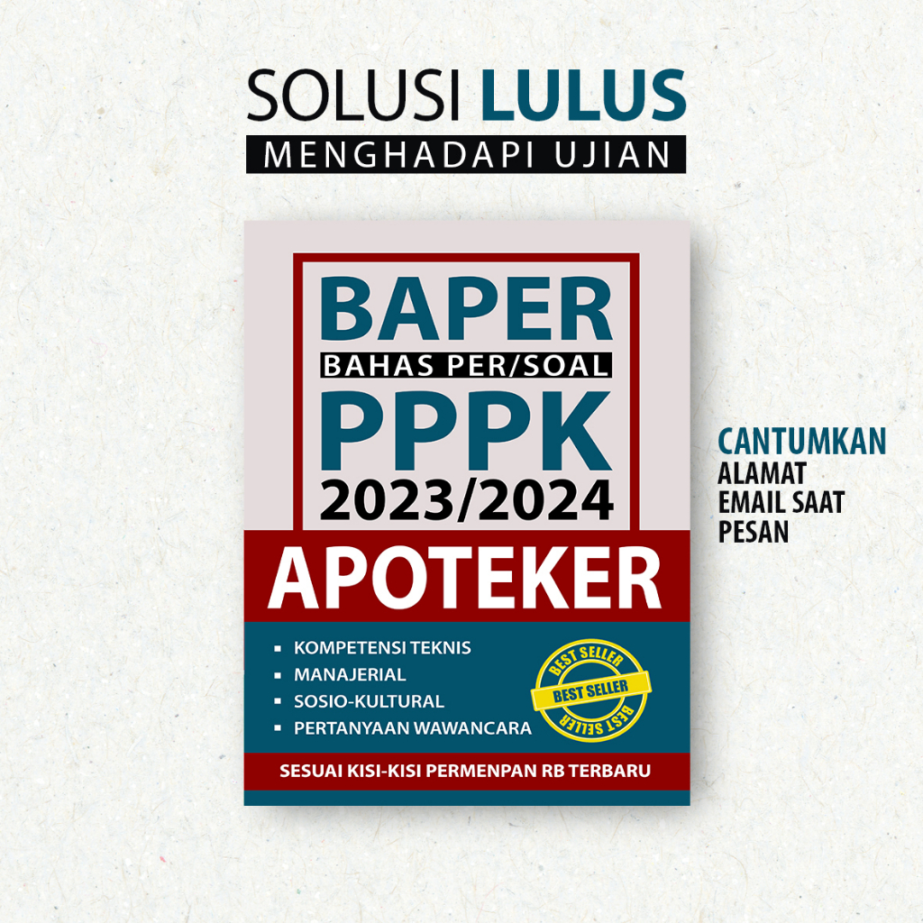 BAHAS PER SOAL PPPK APOTEKER 2023