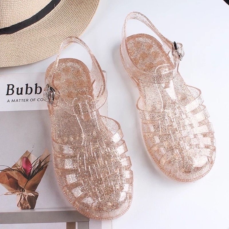Sandal  jelly Glitter kekinian sandal cewek Glitter import