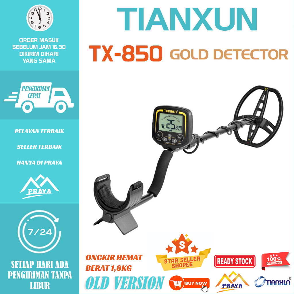 PROFESSIONAL METAL DETECTOR TX850 UNDERGROUND ALAT PENCARI EMAS TX-850 LOGAM TIANXUN