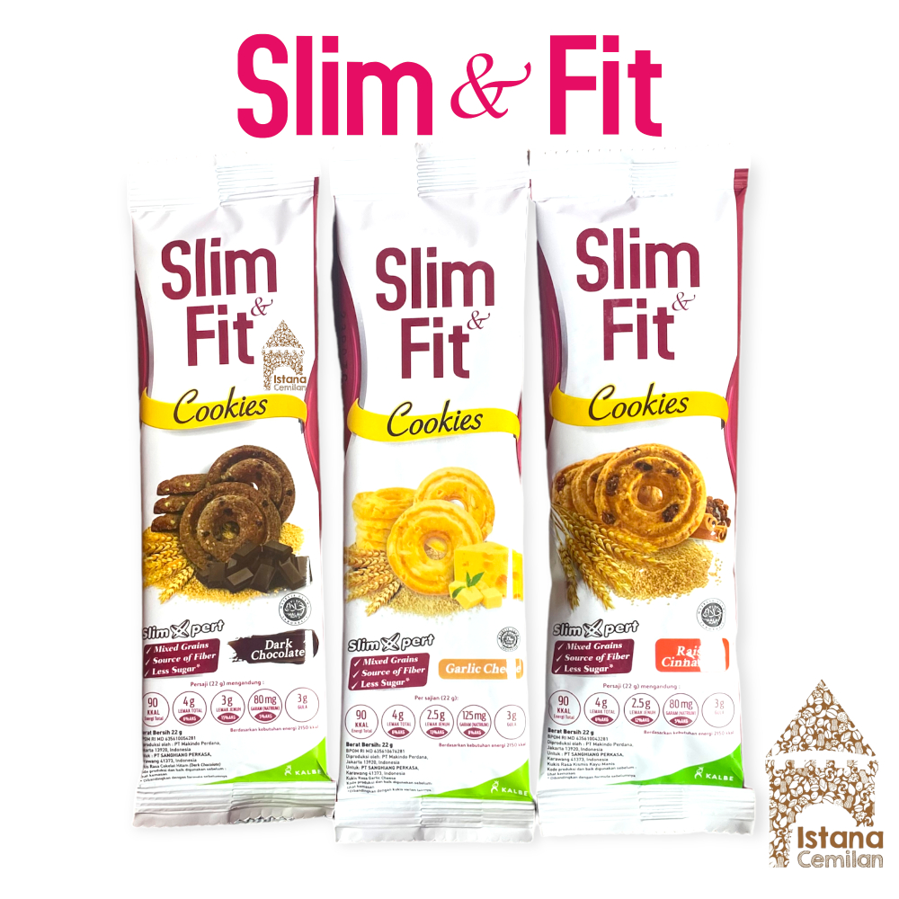 Slim &amp; Fit Cookies Diet Raisin Cinnamon / Dark Chocolate / Cheese 22 Gram SATUAN