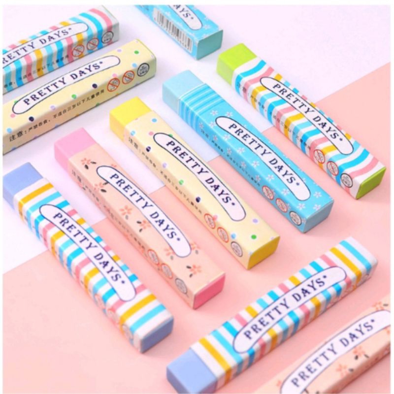 

Penghapus panjang warna pretty days (1 pcs) / penghapus warna pretty days / setip panjang warna pretty days