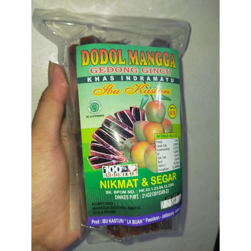 

Dodol Mangga Gedong Gincu Asli Manis Legit Khas Kota Indramayu Kemasan 500 Gram