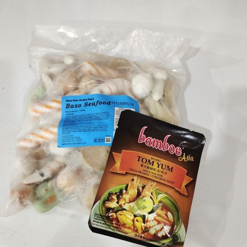 

paket mix seafood 1kg dan tomyam