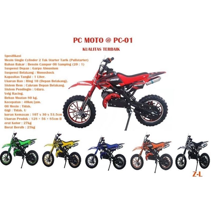 MOTOR MINI TRAIL/CROSS 50cc 2tak