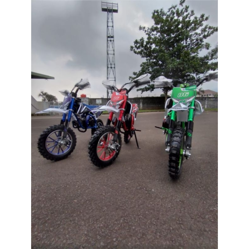 MOTOR MINI TRAIL /CROSS TIPE PC 06 50CC 2TAK DOUBLE KNALPOT