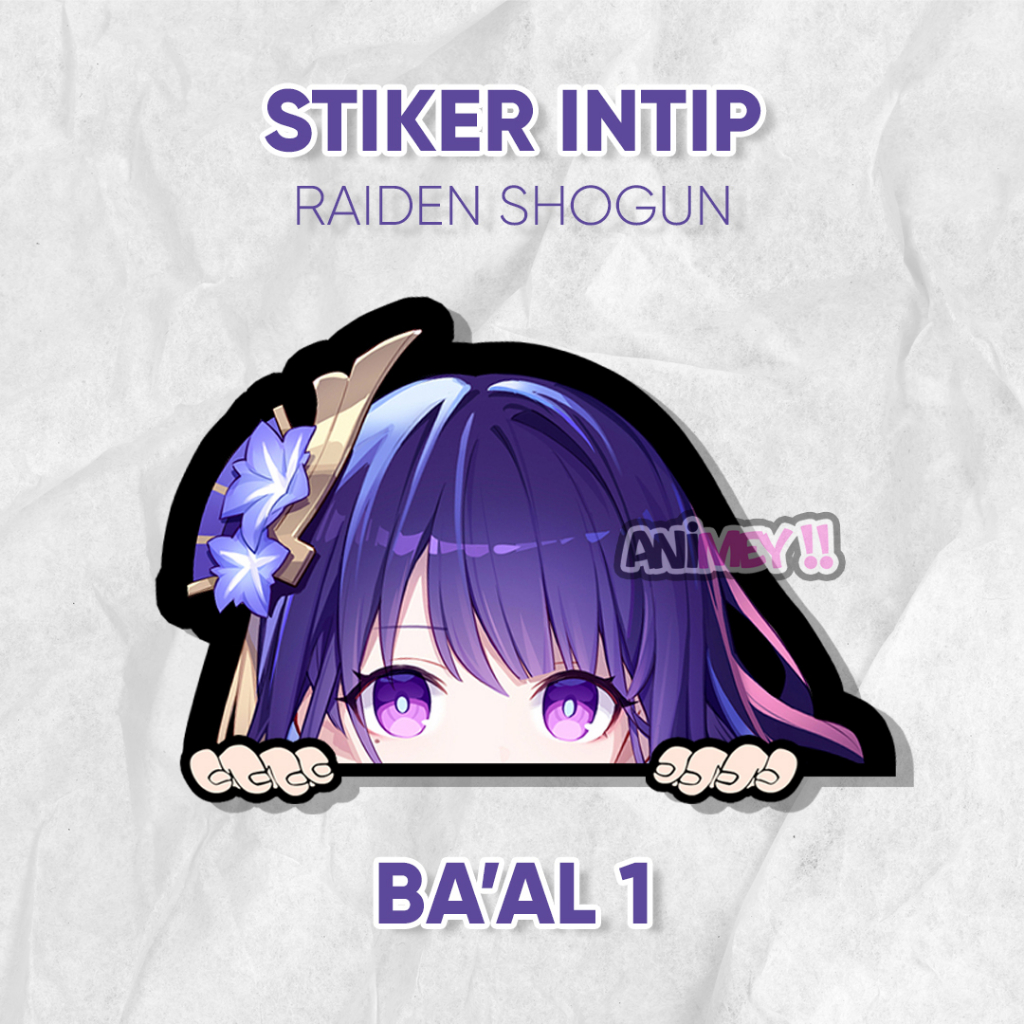 

Stiker Intip Raiden Shogun Baal Genshin Impact Anime Sticker Waterproof
