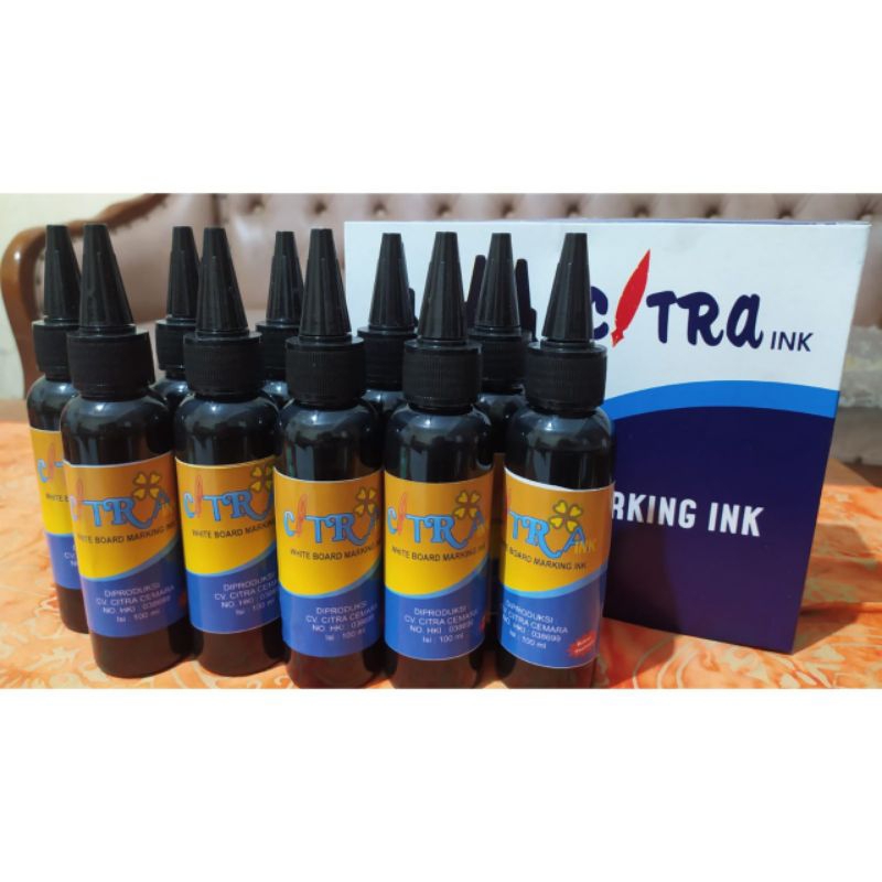 

TINTA spidol white board reffil ink CITRA murah dan berkualitas 100ML tinta isi ulang spidol