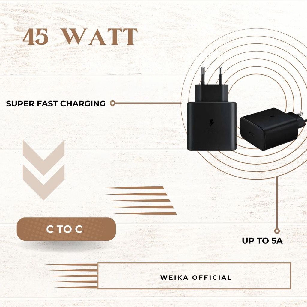 Adaptor SAMSUNG 25 W / 35 W /45 W / 65 WOriginal 100% Kepala Charger